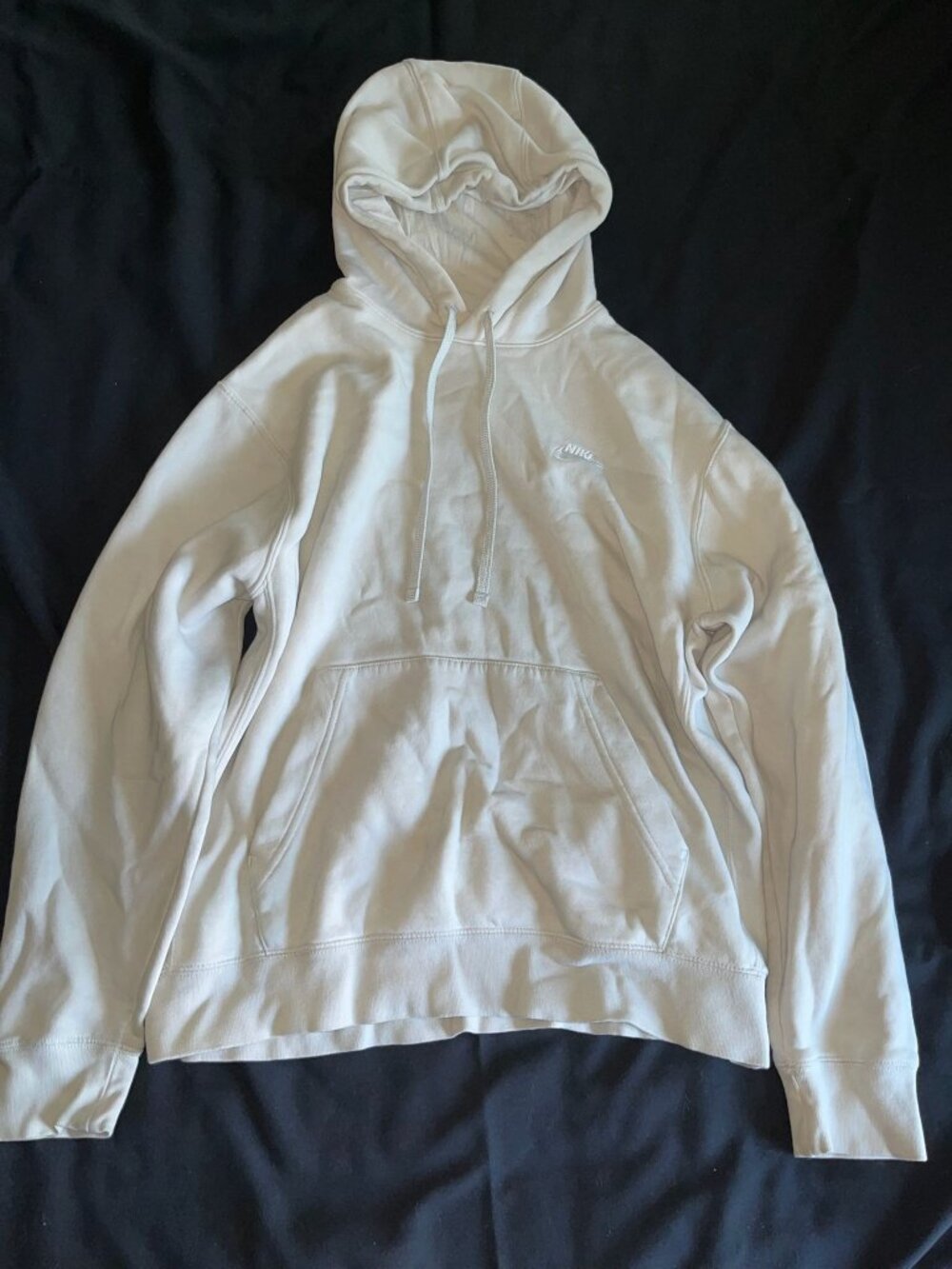 Nike Beige Hoodie With Embroidered Logo M Cotton Blend Made In Jordan